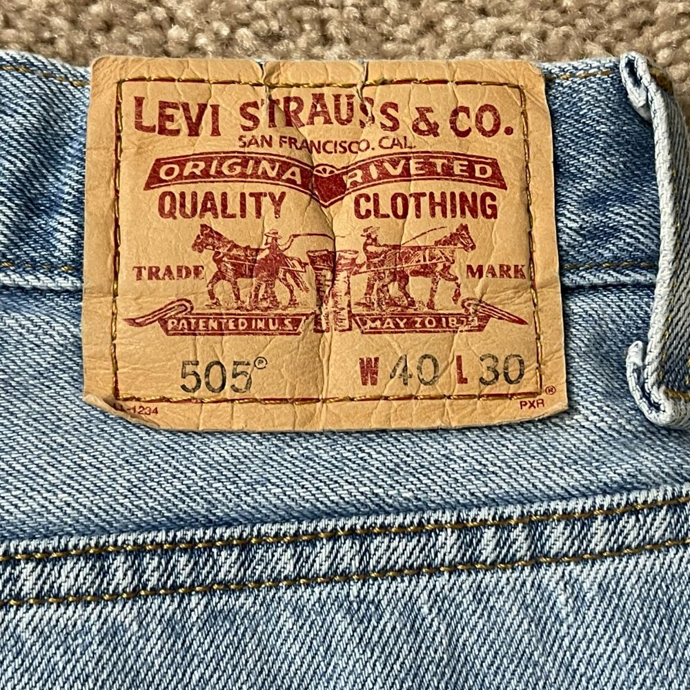 Levi's Strauss & Co 505 Regular Fit Jeans Straight Light Blue Jeans - Picture 8 of 8